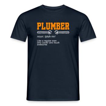 Nom plombier Pluh Mr - T-shirt homme - marine - Devant - AI Model Male 178 light (178cm)