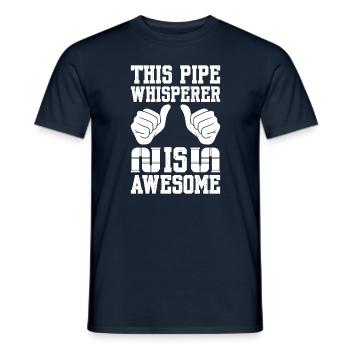 Ce chuchoteur de pipe est génial plombier - T-shirt homme - marine - Devant - AI Model Male 178 light (178cm)