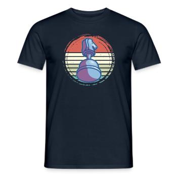 Vintage Chess Piece Retro Chess Piece - Men's T-Shirt - navy - Front - AI Model Male 178 light (178cm)