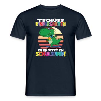 Tschüss Kindergarten Ich Bin Jetzt Ein Schulkind! - Männer T-Shirt - Navy - Vorne - AI Model Male 178 light (178cm)