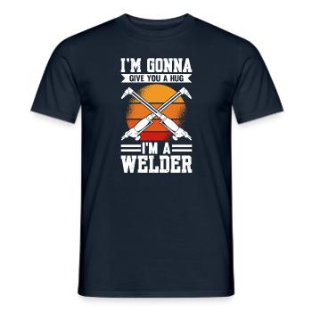 I'm going to Give You A Hug I'm A Welder - Men's T-Shirt - navy - Front - AI Model Male 178 light (178cm)