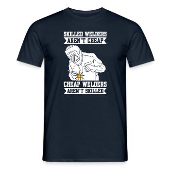 Les soudeurs bon marché ne sont pas qualifiés - T-shirt homme - marine - Devant - AI Model Male 178 light (178cm)