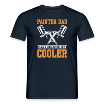 Painter Dad Like A Regular Dad But Cooler - Men's T-Shirt - navy - Front - AI Model Male 178 light (178cm)