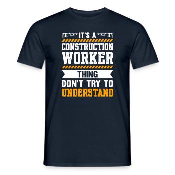 It's A Construction Worker Thing - Men's T-Shirt - navy - Front - AI Model Male 178 light (178cm)