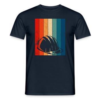 Retro Hard Hat Construction Worker - Men's T-Shirt - navy - Front - AI Model Male 178 light (178cm)