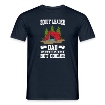 Scout Leader Dad Like A Regular Dad But Cooler - Männer T-Shirt - Navy - Vorne - AI Model Male 178 light (178cm)