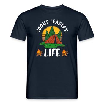 Scout Leader's Life - Männer T-Shirt - Navy - Vorne - AI Model Male 178 light (178cm)