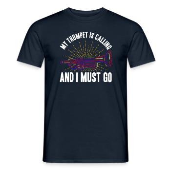 Ma trompette sonne et je dois partir - T-shirt homme - marine - Devant - AI Model Male 178 light (178cm)