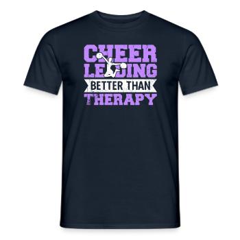 Le cheerleading mieux que la thérapie - T-shirt homme - marine - Devant - AI Model Male 178 light (178cm)