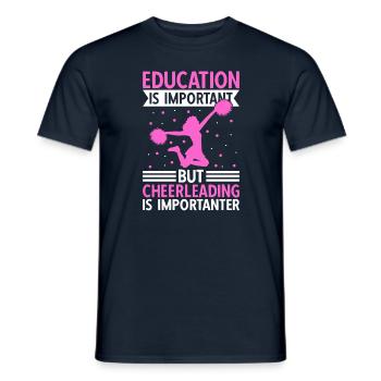 L’éducation est importante, mais le cheerleading - T-shirt homme - marine - Devant - AI Model Male 178 light (178cm)