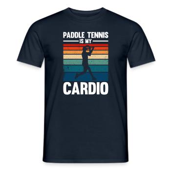 Le paddle-tennis est mon cardio - T-shirt homme - marine - Devant - AI Model Male 178 light (178cm)