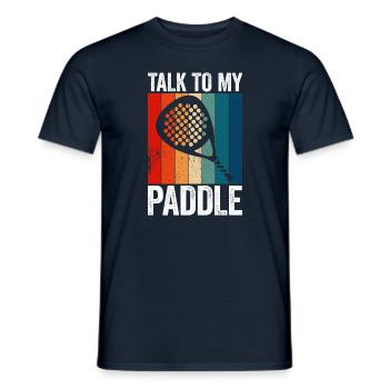 Paddle Tennis Parlez à ma pagaie - T-shirt homme - marine - Devant - AI Model Male 178 light (178cm)
