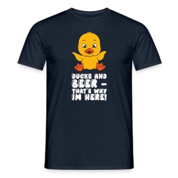 Drôles de canards Canard mignon - T-shirt homme - marine - Devant - AI Model Male 178 light (178cm)