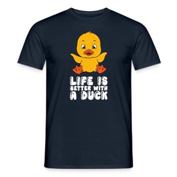 Drôles de canards Canard mignon - T-shirt homme - marine - Devant - AI Model Male 178 light (178cm)