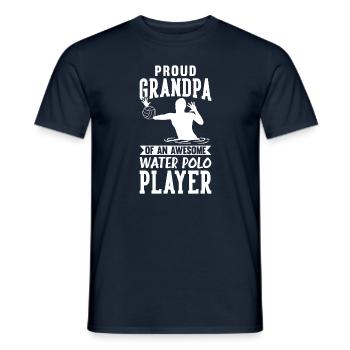 Grandpa Of An Awesome Water Polo Player - Men's T-Shirt - navy - Front - AI Model Male 178 light (178cm)