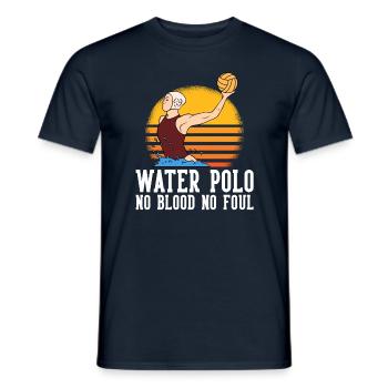 Water Polo No Blood No Foul - Men's T-Shirt - navy - Front - AI Model Male 178 light (178cm)