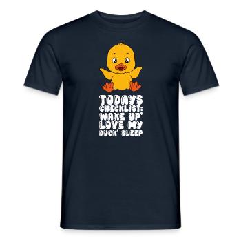 Lustige Ente Süße Enten - Männer T-Shirt - Navy - Vorne - AI Model Male 178 light (178cm)