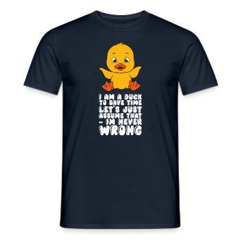 Lustige Ente Süße Enten - Männer T-Shirt - Navy - Vorne - AI Model Male 178 light (178cm)