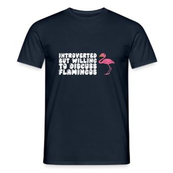 Drôle de flamant rose - T-shirt homme - marine - Devant - AI Model Male 178 light (178cm)