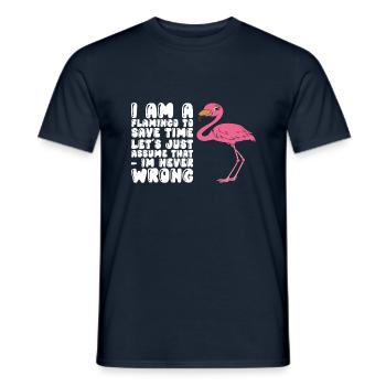 Drôle de flamant rose - T-shirt homme - marine - Devant - AI Model Male 178 light (178cm)