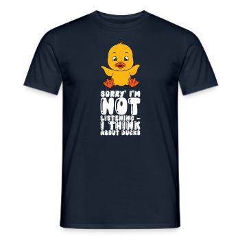 Lustige Ente Süße Enten - Männer T-Shirt - Navy - Vorne - AI Model Male 178 light (178cm)