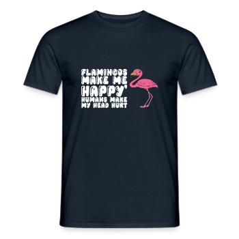 Drôle de flamant rose - T-shirt homme - marine - Devant - AI Model Male 178 light (178cm)