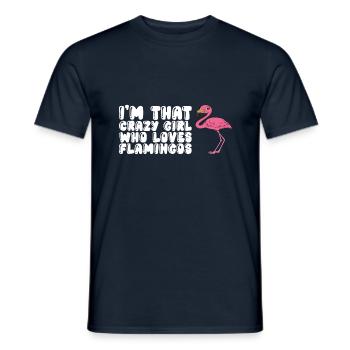 Drôle de flamant rose - T-shirt homme - marine - Devant - AI Model Male 178 light (178cm)