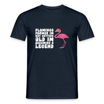 Drôle de flamant rose - T-shirt homme - marine - Devant - AI Model Male 178 light (178cm)