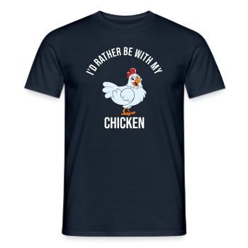Lustiger Hühner Spruch Huhn - Männer T-Shirt - Navy - Vorne - AI Model Male 178 light (178cm)