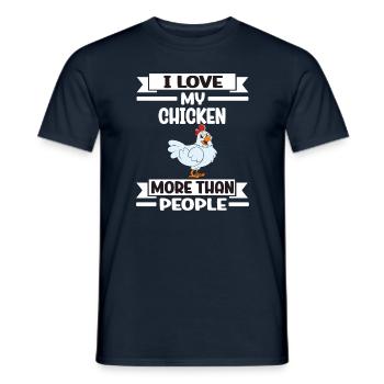 Lustiger Hühner Spruch Huhn - Männer T-Shirt - Navy - Vorne - AI Model Male 178 light (178cm)