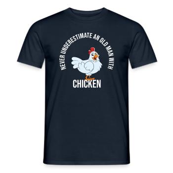 Drôle de poulet disant poulet - T-shirt homme - marine - Devant - AI Model Male 178 light (178cm)
