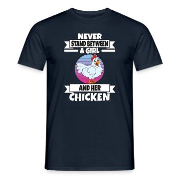 Lustiger Hühner Spruch Huhn - Männer T-Shirt - Navy - Vorne - AI Model Male 178 light (178cm)