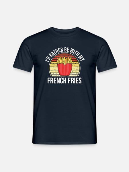 Frites amusantes Frites drôles - T-shirt homme - marine