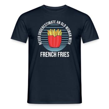 Frites amusantes Frites drôles - T-shirt homme - marine - Devant - AI Model Male 178 light (178cm)
