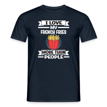 Frites amusantes Frites drôles - T-shirt homme - marine - Devant - AI Model Male 178 light (178cm)