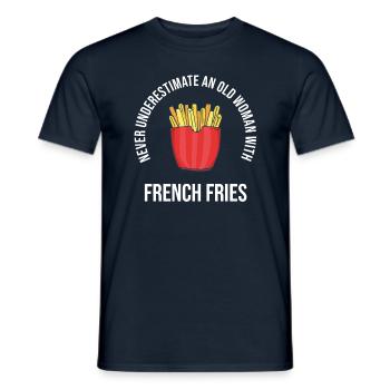 Frites amusantes Frites drôles - T-shirt homme - marine - Devant - AI Model Male 178 light (178cm)