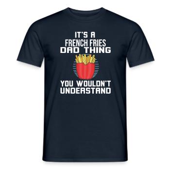 Lustige Pommes Lustig French Fries - Männer T-Shirt - Navy - Vorne - AI Model Male 178 light (178cm)