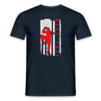 Muay Thai Boxing - Männer T-Shirt - Navy - Vorne - AI Model Male 178 light (178cm)