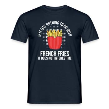 Lustige Pommes Lustig French Fries - Männer T-Shirt - Navy - Vorne - AI Model Male 178 light (178cm)