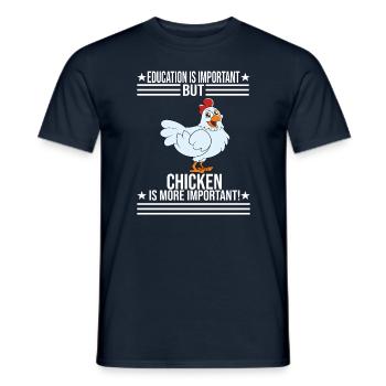 Drôle de poulet disant poulet - T-shirt homme - marine - Devant - AI Model Male 178 light (178cm)