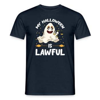 Lawyer Halloween Pumpkin - Men's T-Shirt - navy - Front - AI Model Male 178 light (178cm)