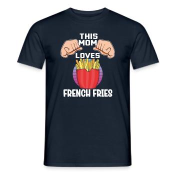 Frites amusantes Frites drôles - T-shirt homme - marine - Devant - AI Model Male 178 light (178cm)