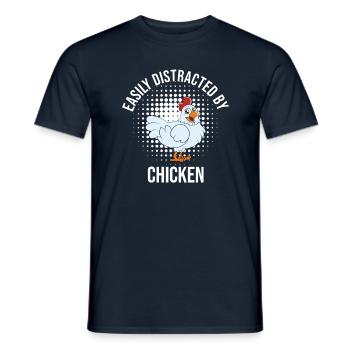 Lustiger Hühner Spruch Huhn - Männer T-Shirt - Navy - Vorne - AI Model Male 178 light (178cm)