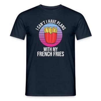 Frites amusantes Frites drôles - T-shirt homme - marine - Devant - AI Model Male 178 light (178cm)