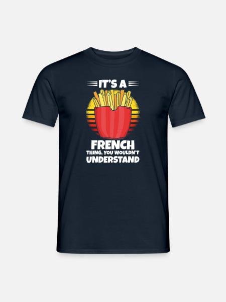 Funny Fries Funny French Fries - Men's T-Shirt - navy