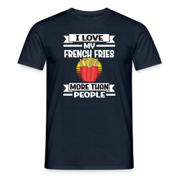 Frites amusantes Frites drôles - T-shirt homme - marine - Devant - AI Model Male 178 light (178cm)