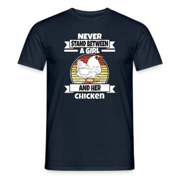 Lustiger Hühner Spruch Huhn - Männer T-Shirt - Navy - Vorne - AI Model Male 178 light (178cm)