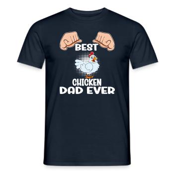 Funny Chicken Saying Chicken - Men's T-Shirt - navy - Front - AI Model Male 178 light (178cm)