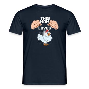 Funny Chicken Saying Chicken - Men's T-Shirt - navy - Front - AI Model Male 178 light (178cm)