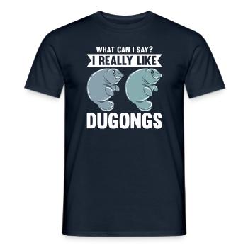 Dugong Manatees Manatee - Men's T-Shirt - navy - Front - AI Model Male 178 light (178cm)